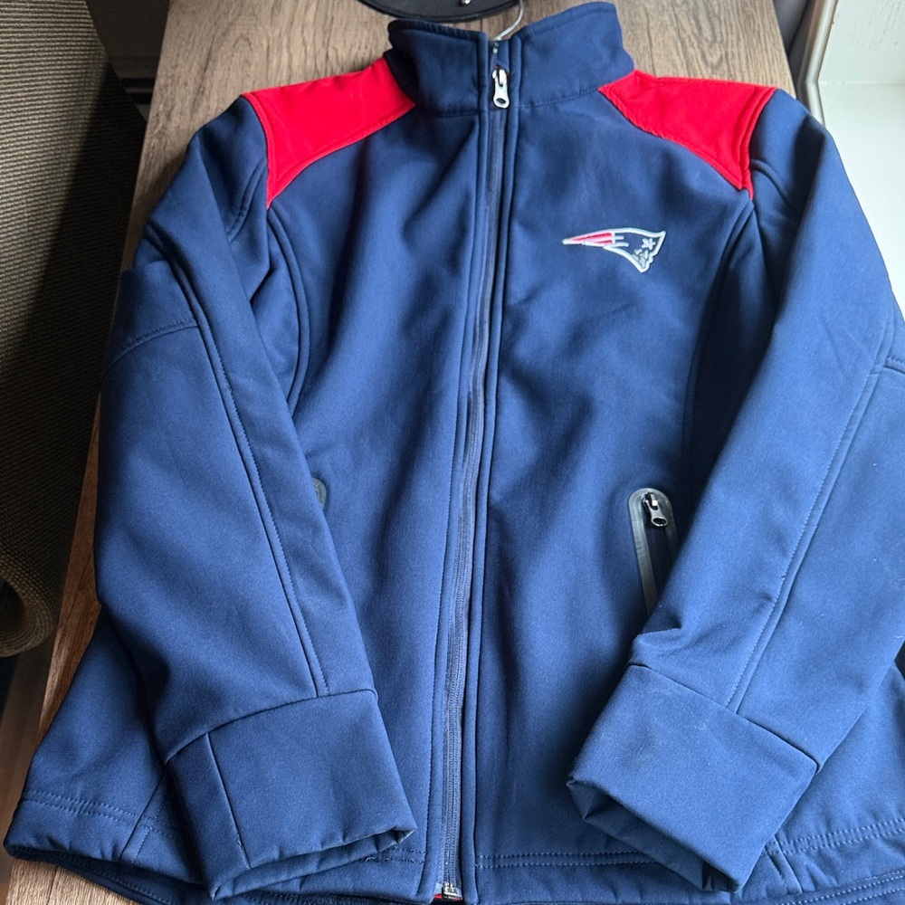 Women's New England Patriots Navy and Red Full Zip Jacket